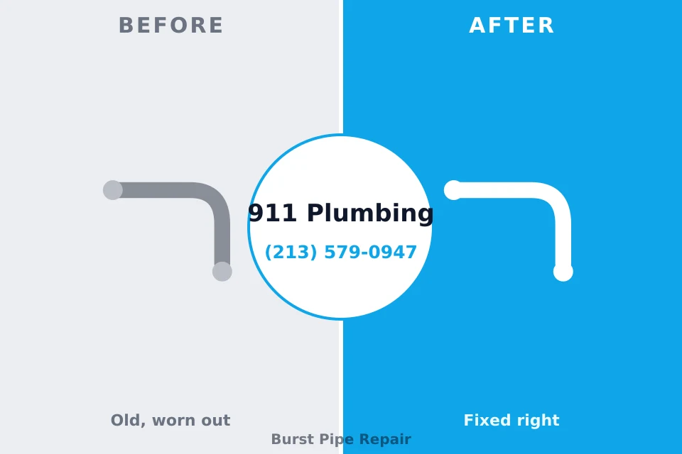 Before and after: plumbing repair Lazy Mountain, AK